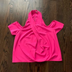 Rachel Roy off the shoulder hot pink top - size 4